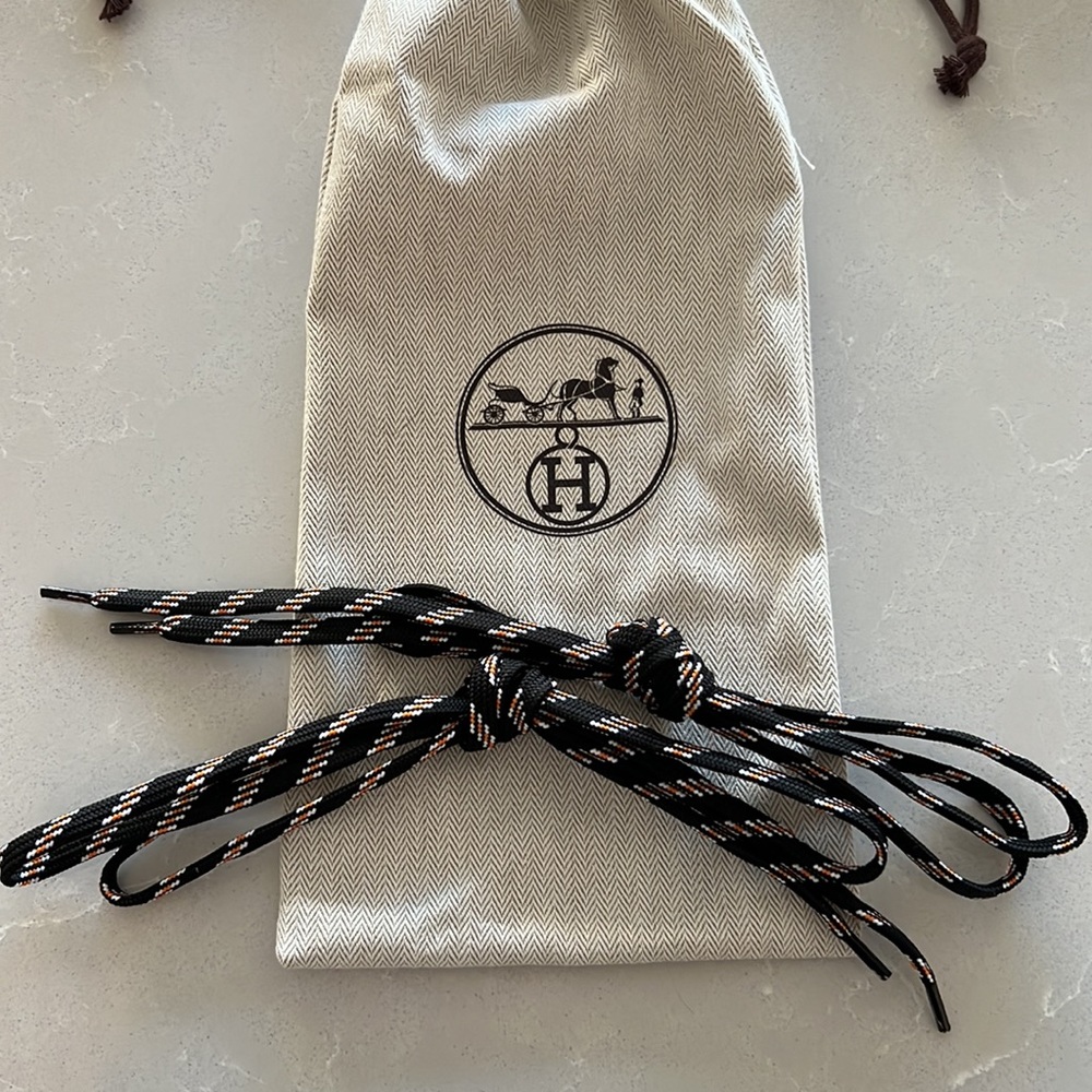 Hermes Shoelaces and Dust Bag